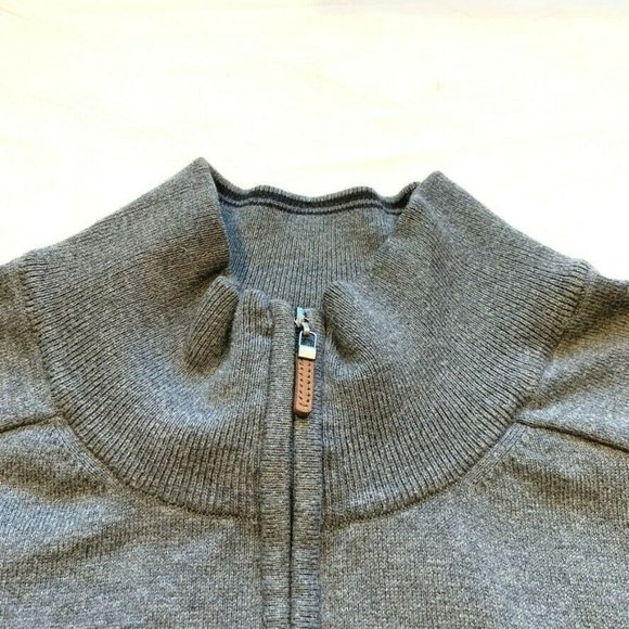 NEW Eddie Bauer Supima Pima Cotton Blend Sweater 1/4 Zip Mock Neck Gray Tall XL - Picture 5 of 11